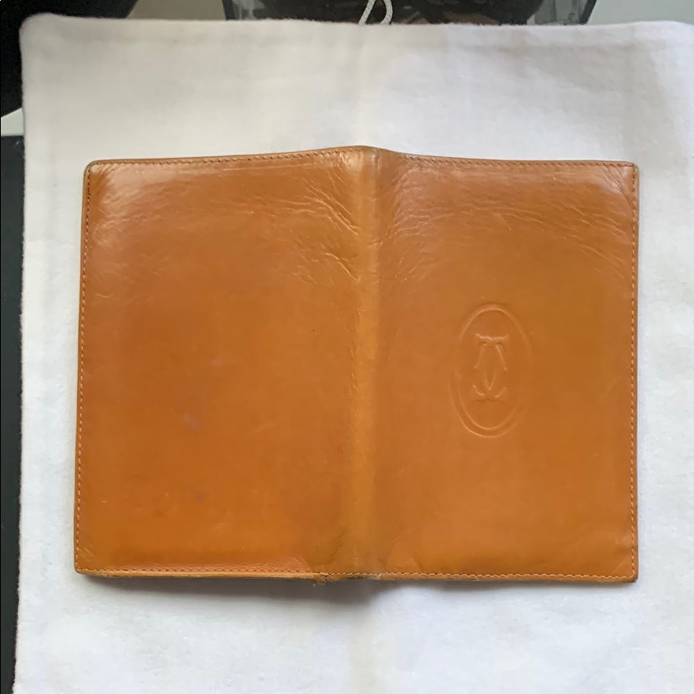 Cartier Brown Leather Wallet with Embossed Logo - Picture 4 of 6